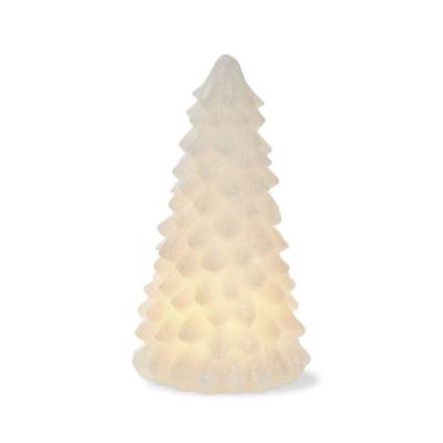 Candle - LED Snowy Pine Tree White 8"
