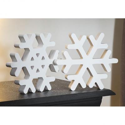 Standing Snowflake White 8"