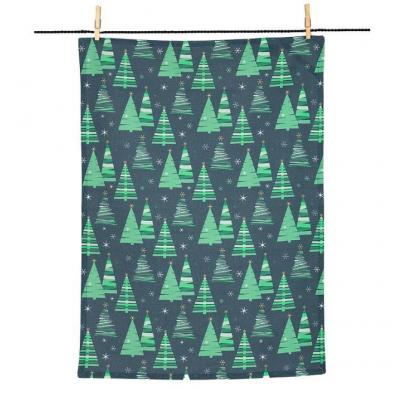 Dishtowel - Retro Graphic Trees 20" x 28"