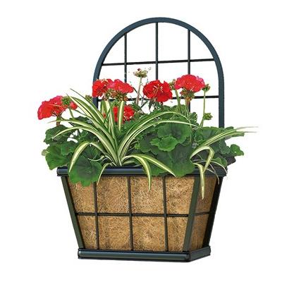 Modern Farmhouse Wall Planter Black 19.5"
