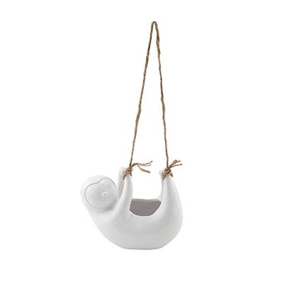 Planter - Hanging Sloth White 5.25" x 6.5"