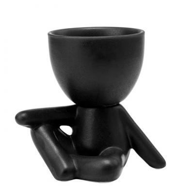 Planter - Sitting Head Black