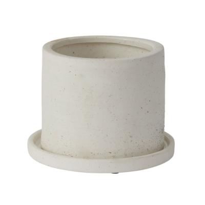 Planter - Easton with Saucer White 5.5" x 4.25"