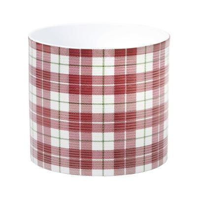 Planter - High Cylinder Ceramic Red 6"