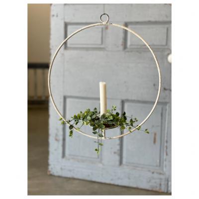 Hanging Halo Taper Holder Cream 10.5" x 15.75"