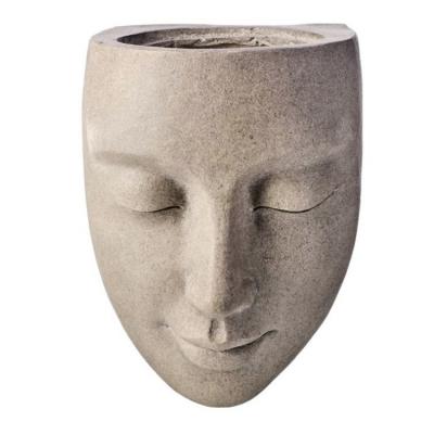 Planter - Resin Face Wall Grey 7"