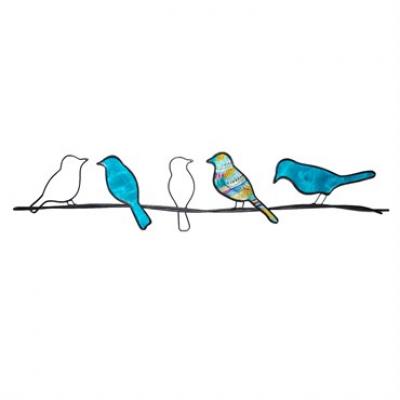 Wall Decor - Eangee Birds on a Wire Sea Blue