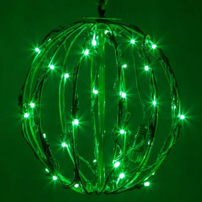 An image of Light Ball - Fold Flat Green LED 12"