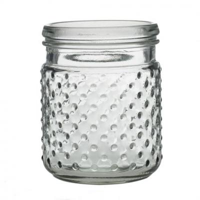 Hobnail Jar Clear 4" x 7.5"