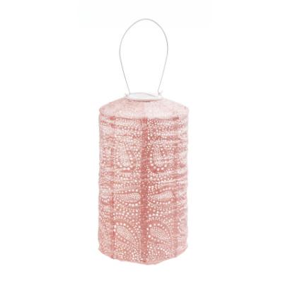 Lantern - Cylinder Paisley Pink