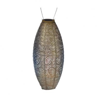 Lantern - Long Oval Paisley Gold