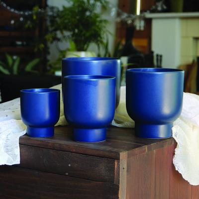An image of Planter - Monstera Cache Blue 8"